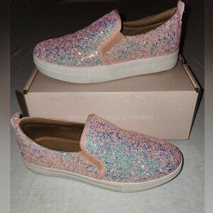 Glittery Pink Loafers